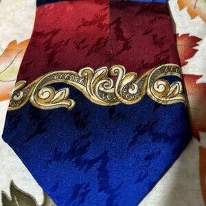 BACHRACH Men's Multicolor‎ tie 100% Silk Made in Italy